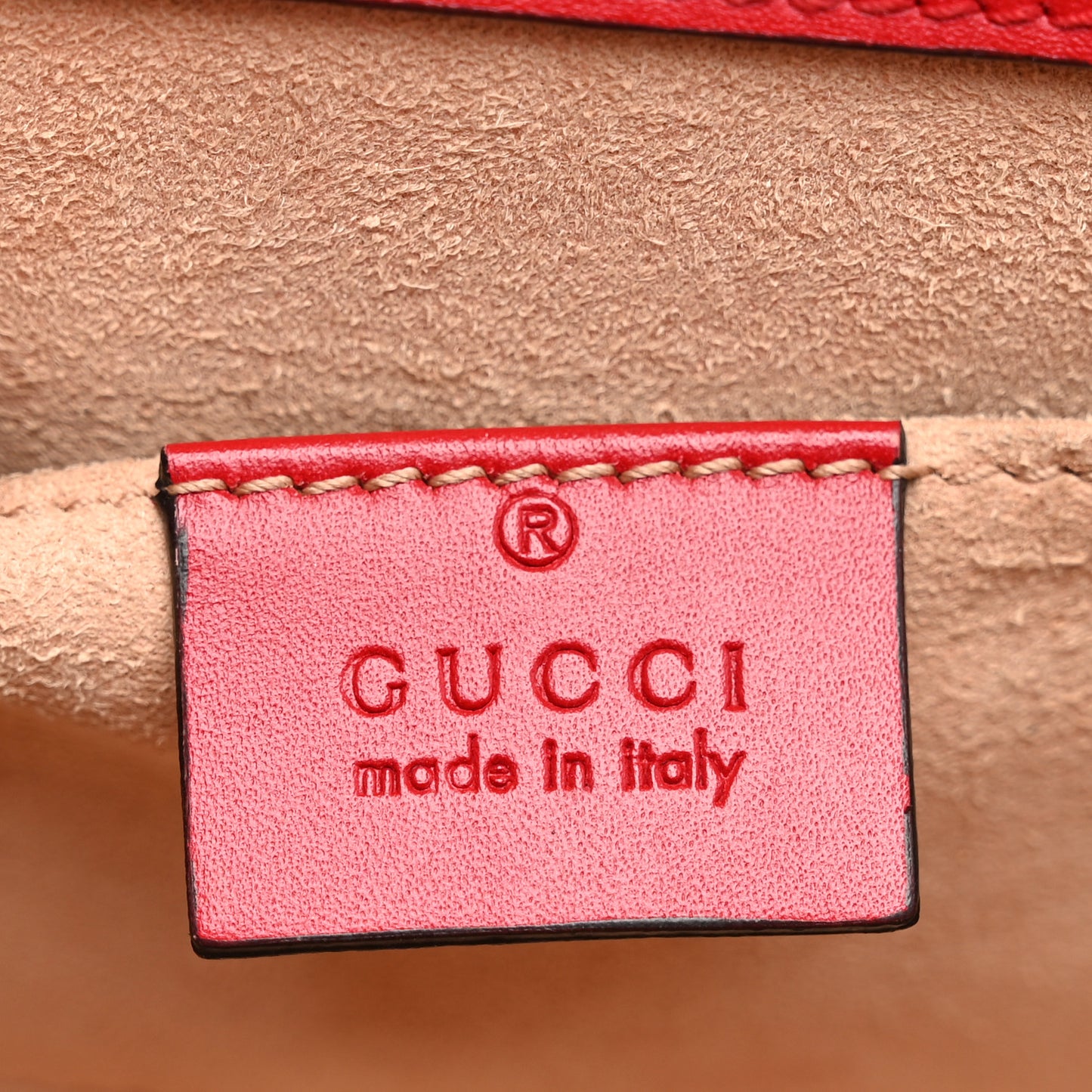 Guccissima Small Padlock Shoulder Bag Hibiscus Red