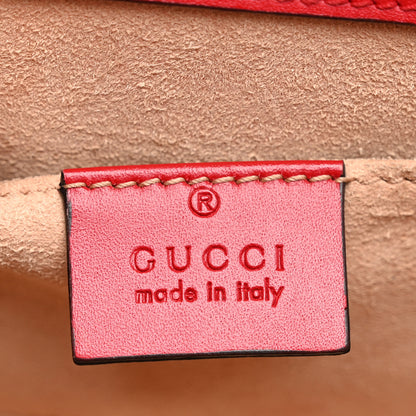 Gucci Guccissima Small Padlock Shoulder Bag Hibiscus Red 6 of 12