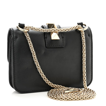 Valentino Garavani Vitello Mini Glam Lock Rockstud Flap Black 3 of 9