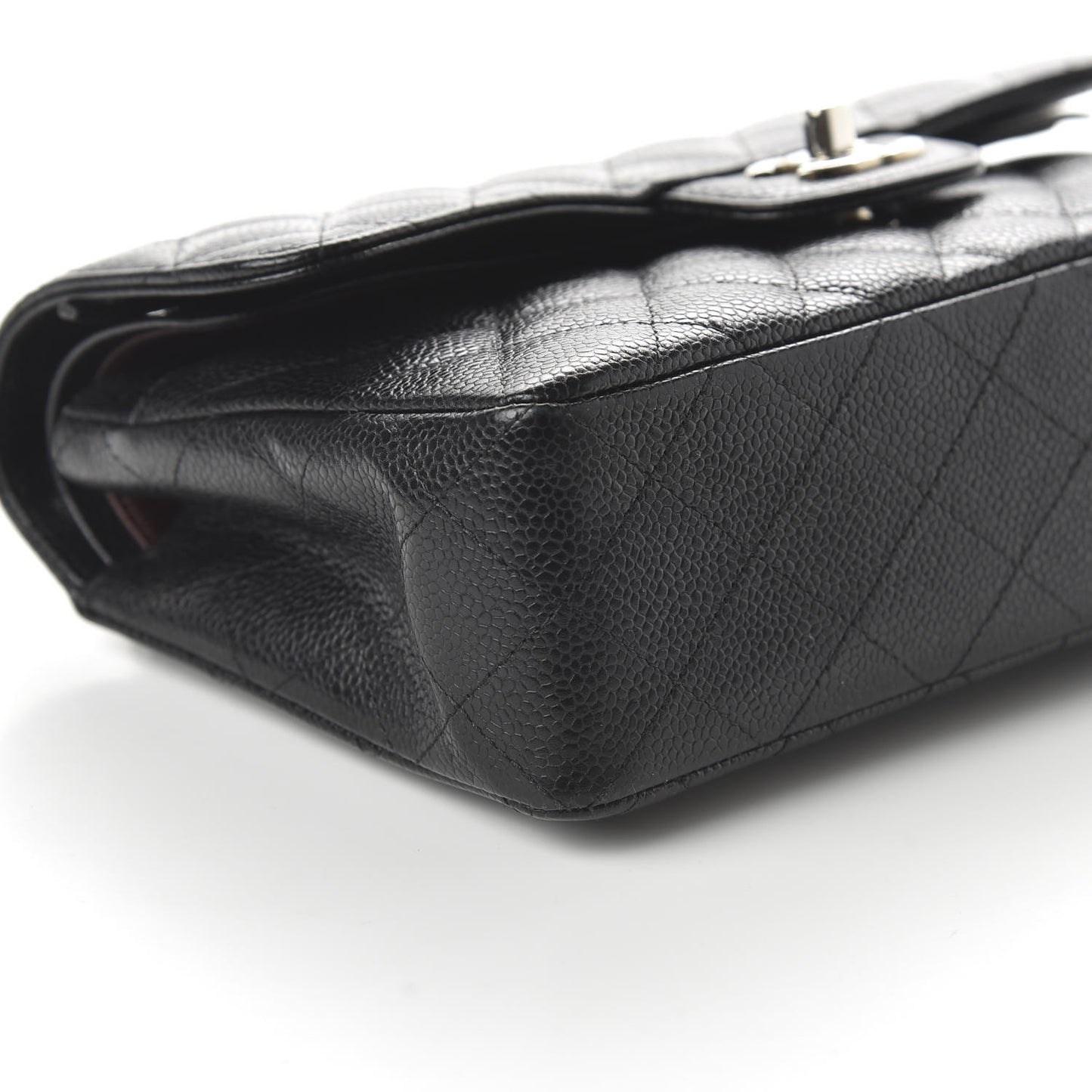 Caviar Quilted Small Double Flap Black