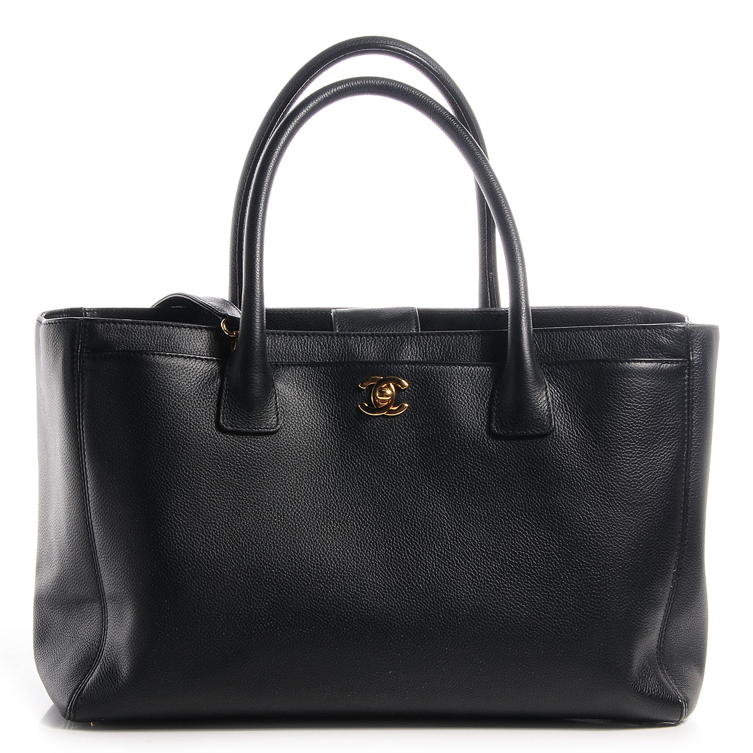 Chanel Calfskin Cerf Shopper Tote Black 1 of 7