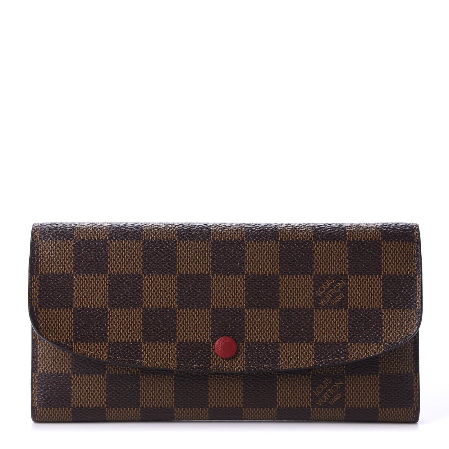Damier Ebene Emilie Wallet Red