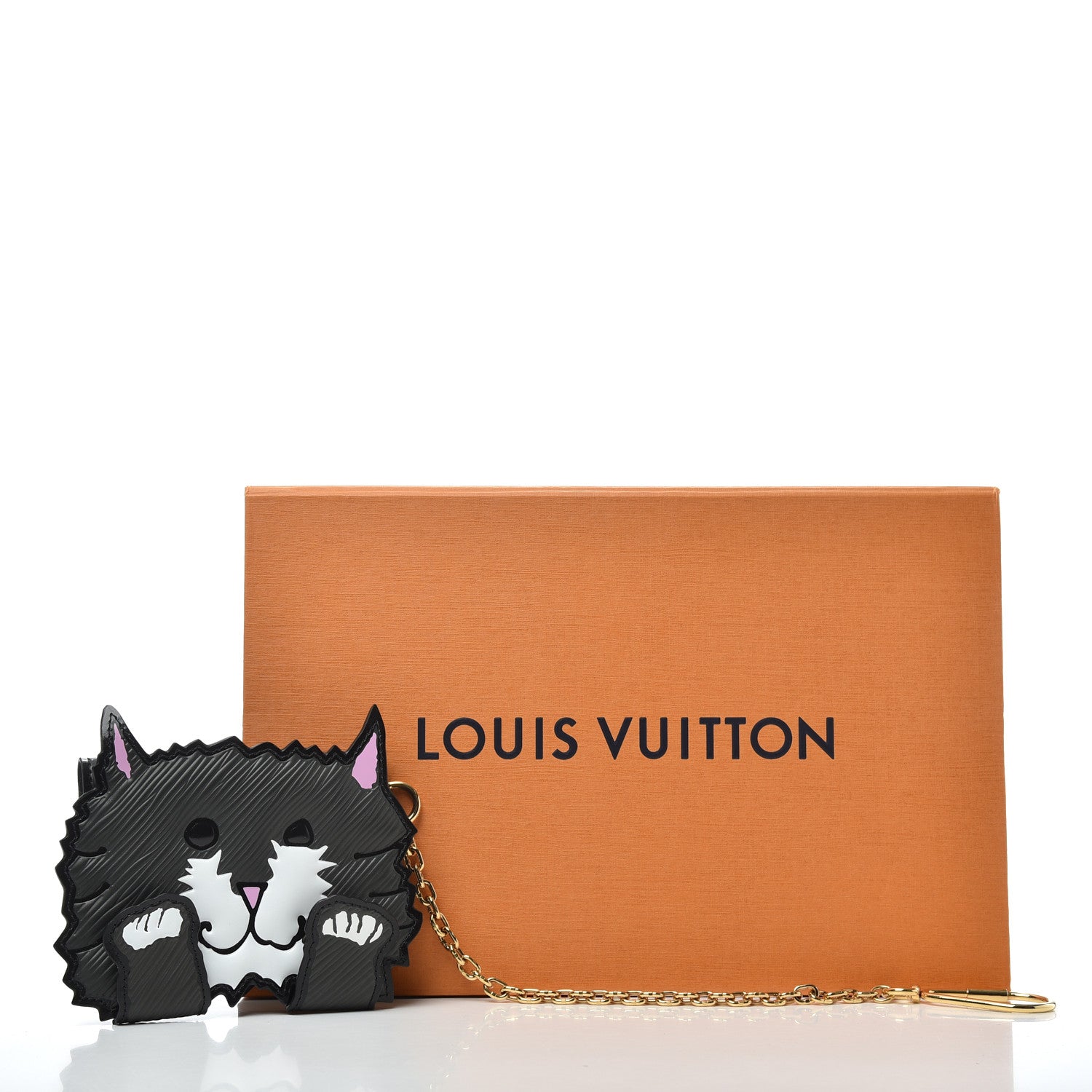 Louis Vuitton Epi Catogram Calfskin Cat Card Holder Black 6 of 6