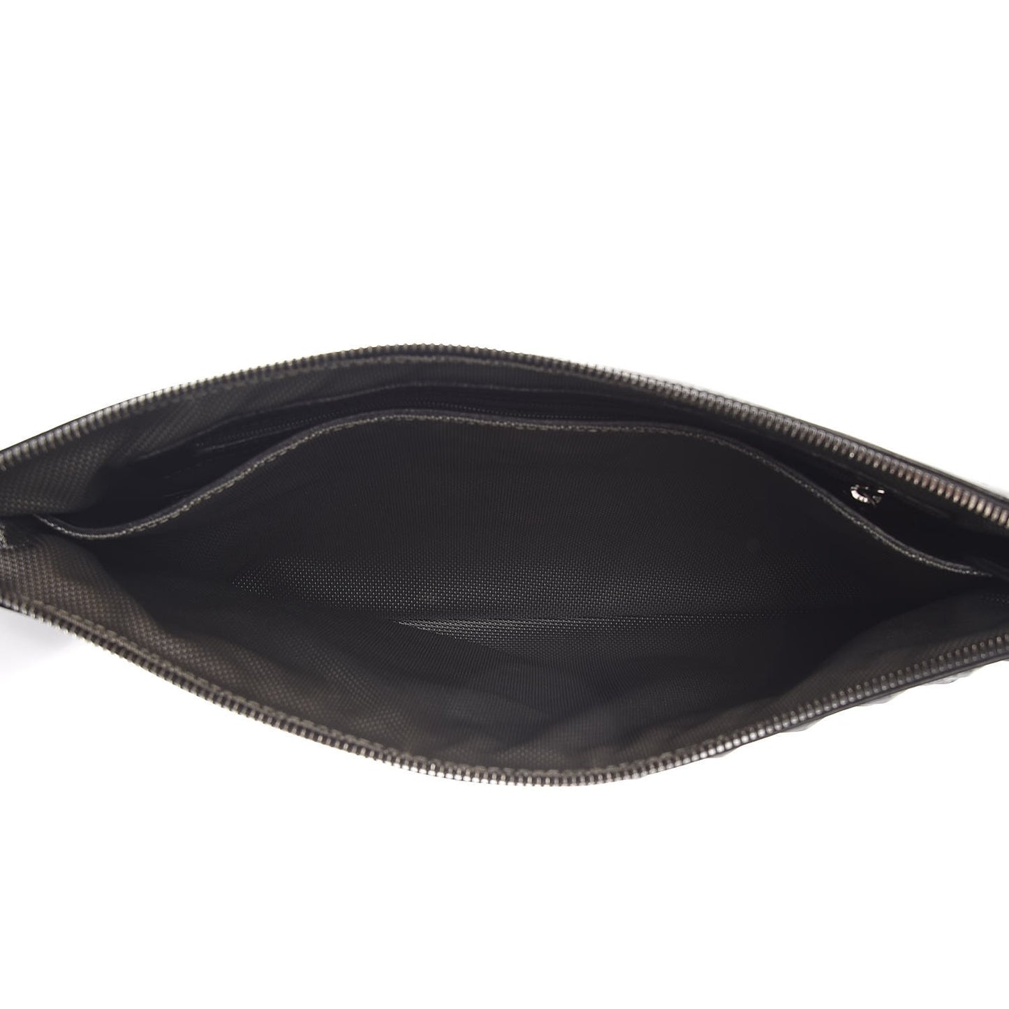 Coated Canvas Studded Pouch Black