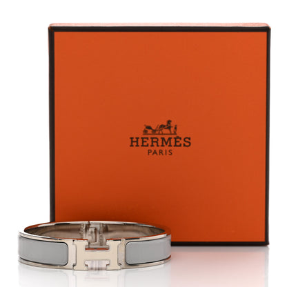 Hermes Enamel Narrow Clic Clac H Bracelet Marron Glace 6 of 6