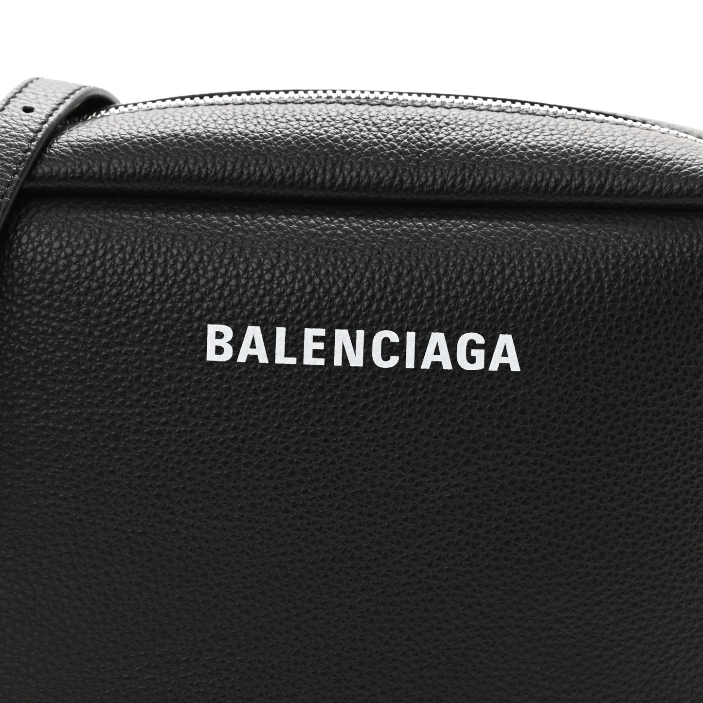 Calfskin Logo M Everyday Camera Bag Black