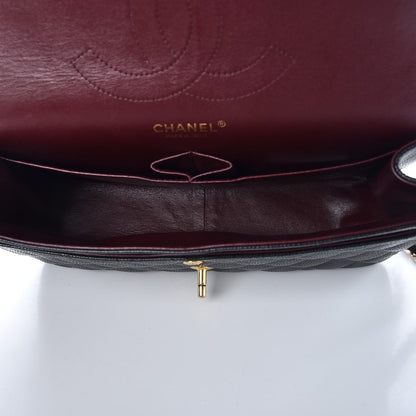 Chanel Caviar Quilted Jumbo Double Flap Black 7 of 10