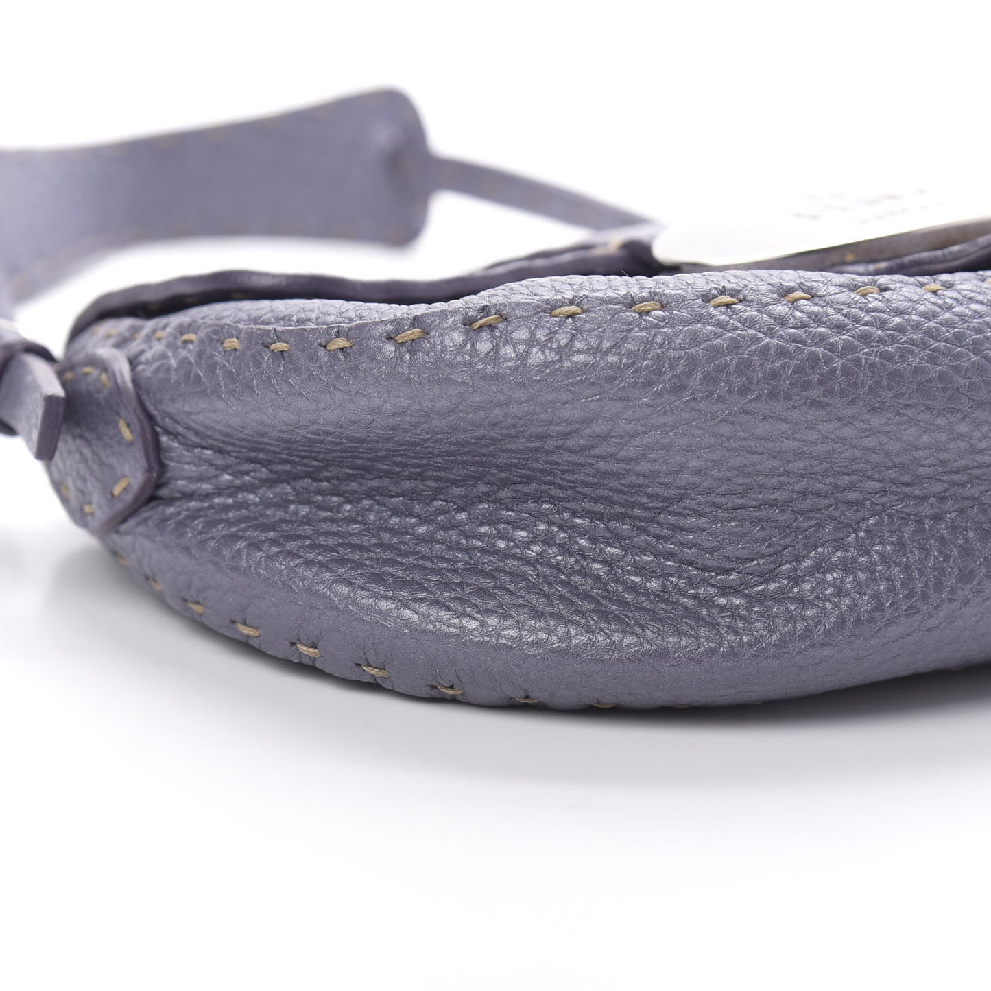 Calfskin Romano Selleria Mini Flap Bag Purple