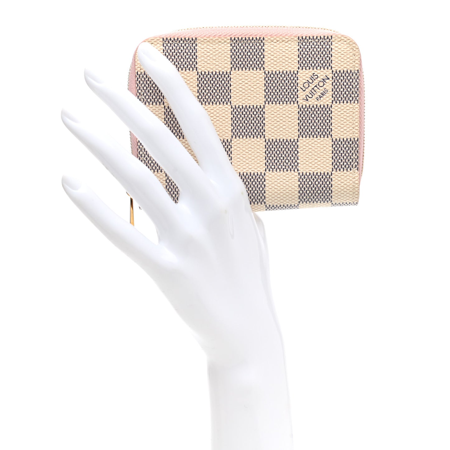 Damier Azur Zippy Coin Purse Rose Ballerine