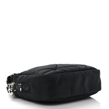 Prada Re-Nylon Triangle Quilted Padded Shoulder Bag Black 5 of 9