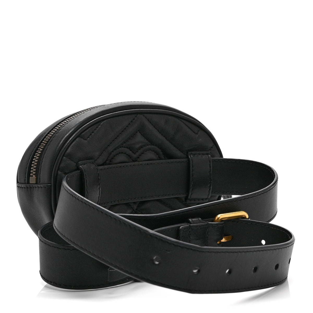 Calfskin Matelasse GG Marmont Belt Bag 85 34 Black