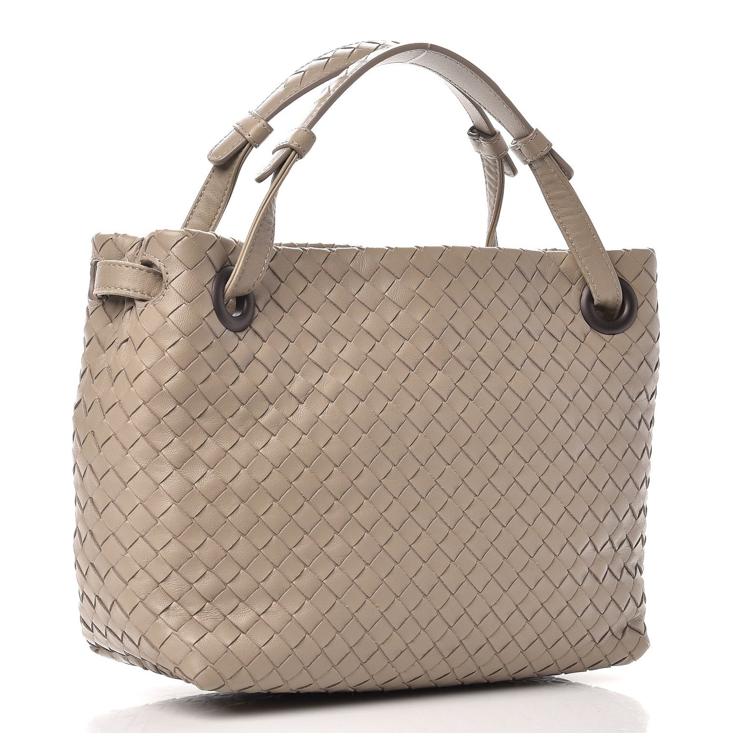Nappa Intrecciato Small Garda Bag Grey
