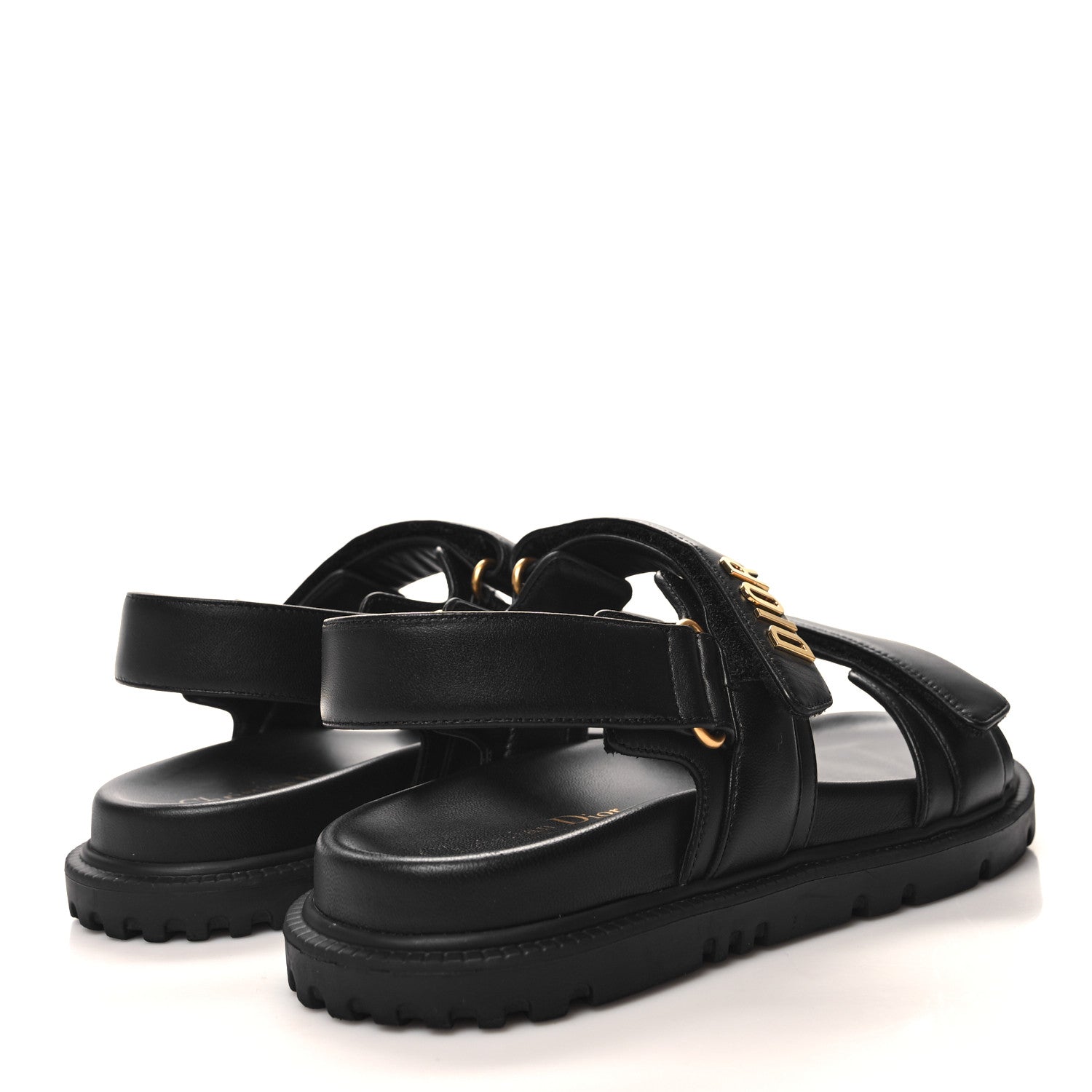 Christian Dior Lambskin Dioract 10mm Sandals 38 Black 4 of 7