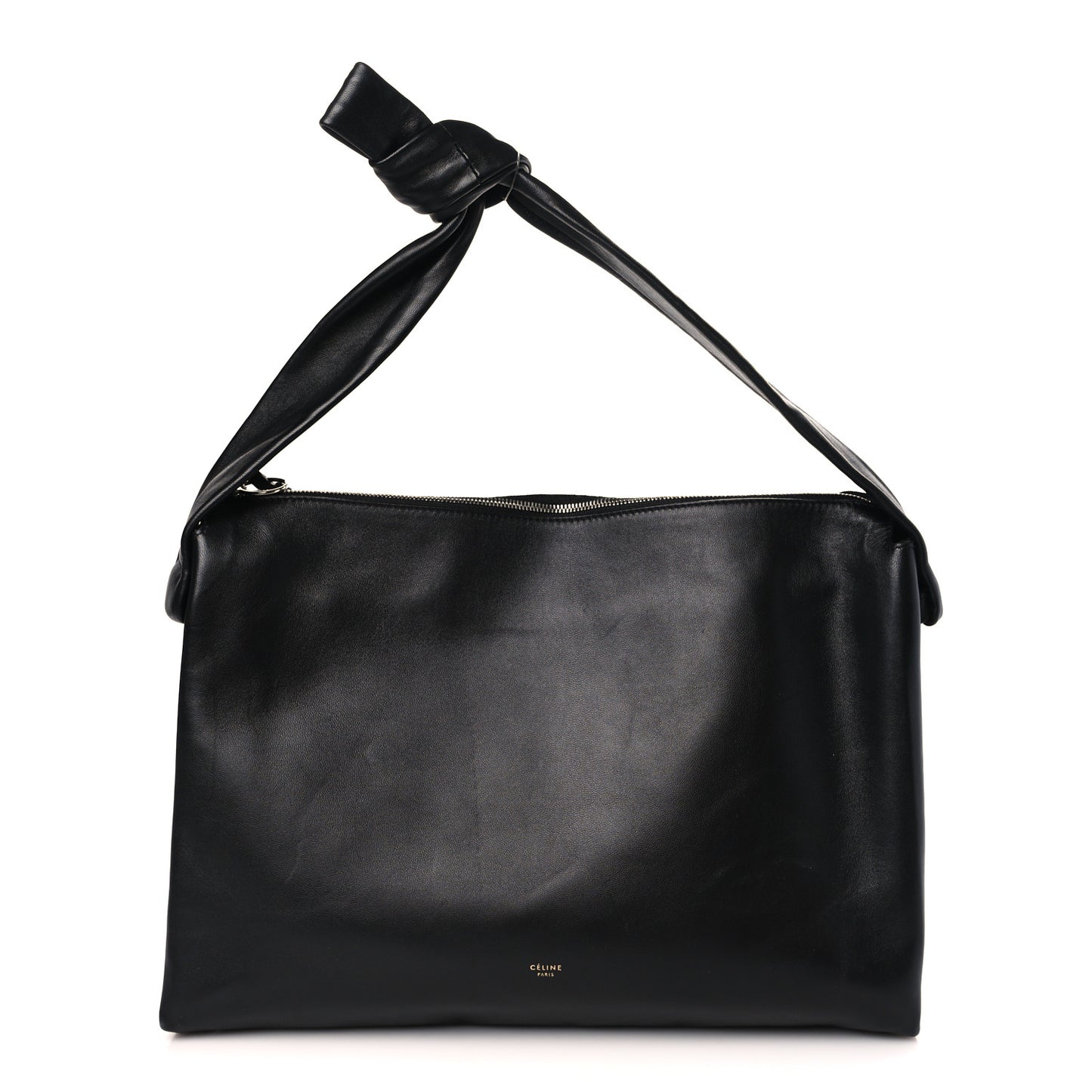 Lambskin Medium Knotted Bag Black