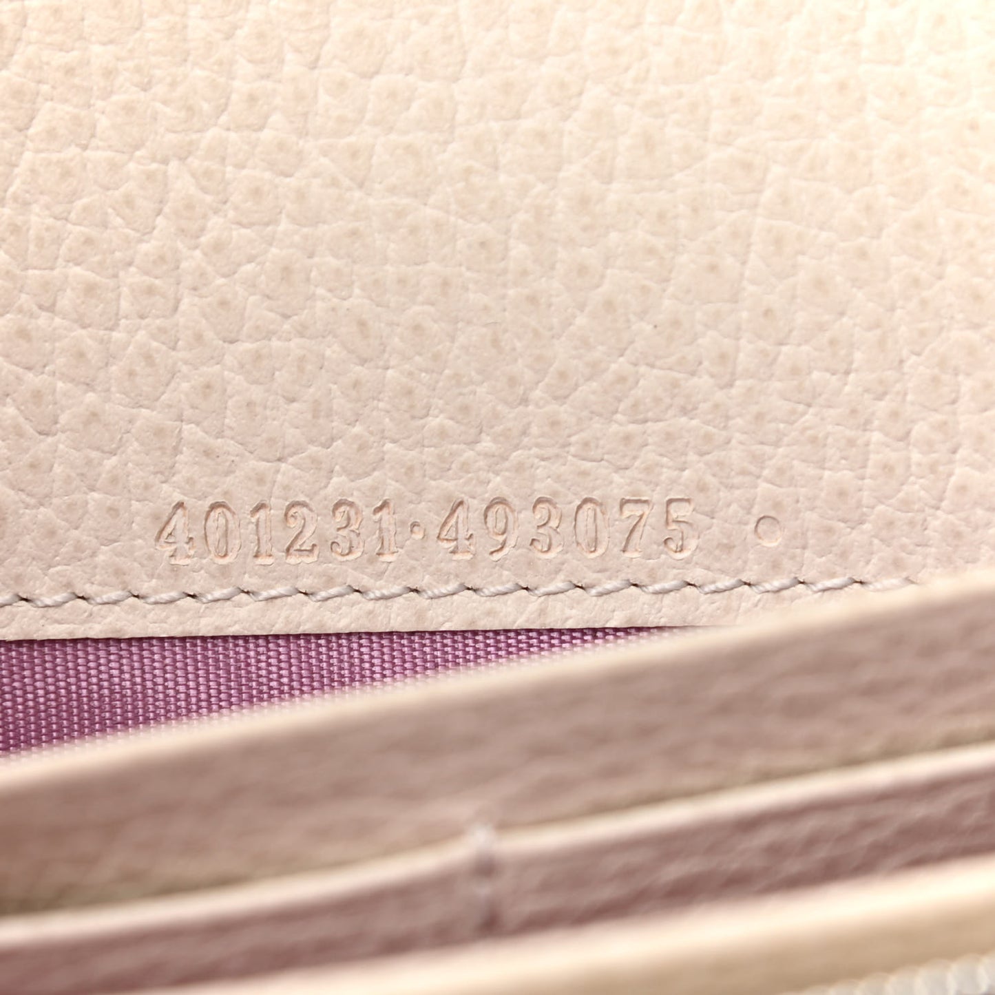 Dollar Calfskin Mini Dionysus Chain Wallet Mystic White