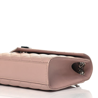 Saint Laurent Grain De Poudre Textured Mixed Matelasse Medium Triquilt Monogram Satchel Marble Pink 9 of 9
