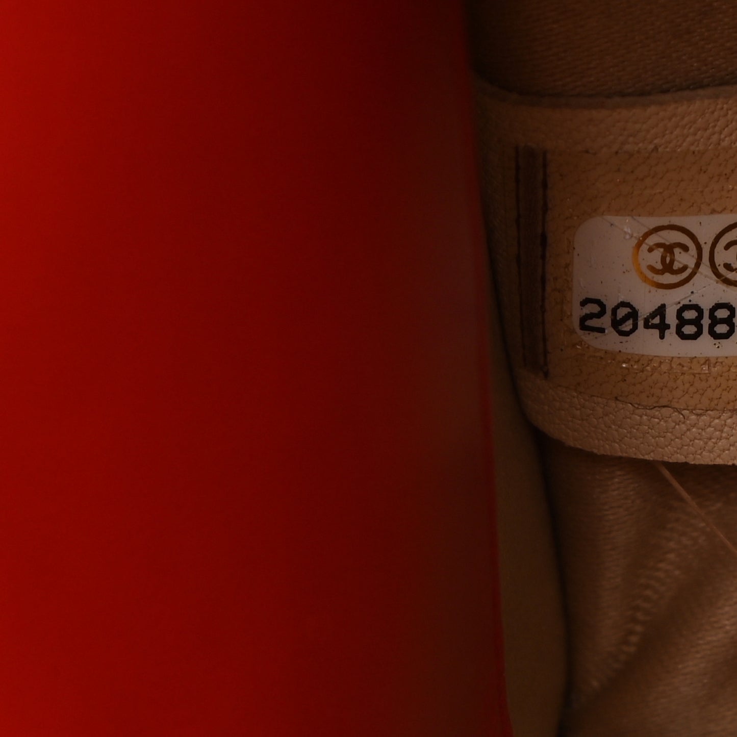 Lambskin Quilted Golden Class Wallet on Chain WOC Red