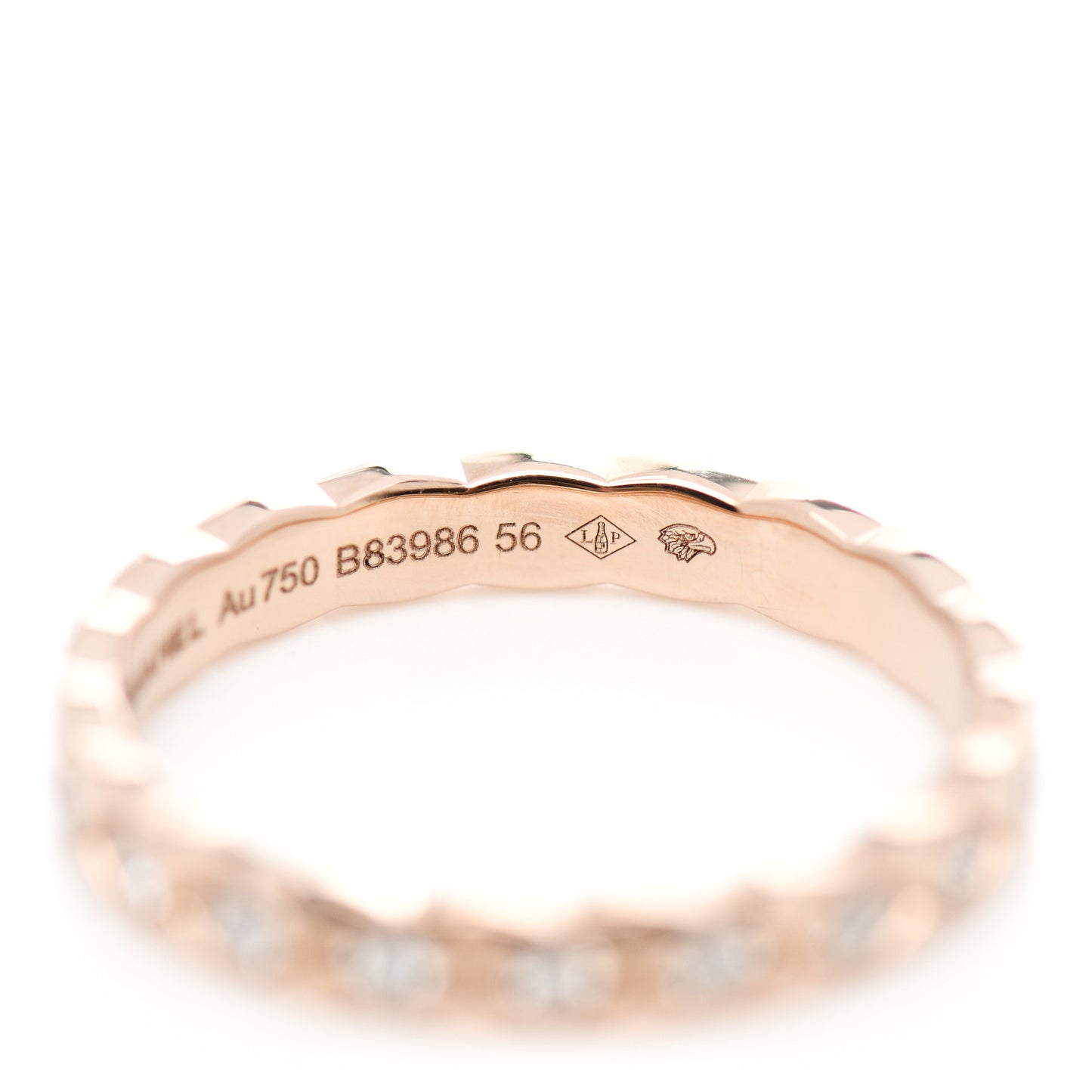 18K Beige Gold Diamond Mini Coco Crush Ring 56 7.5
