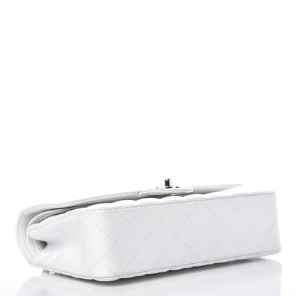 Chanel Caviar Quilted Medium Double Flap Bijoux Chain White 4 of 13