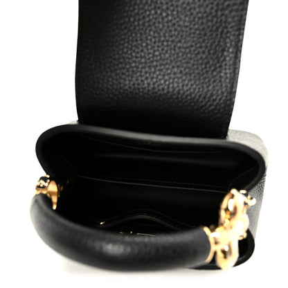 Louis Vuitton Taurillon Embellished Flower Handle Capucines Mini Black 5 of 9