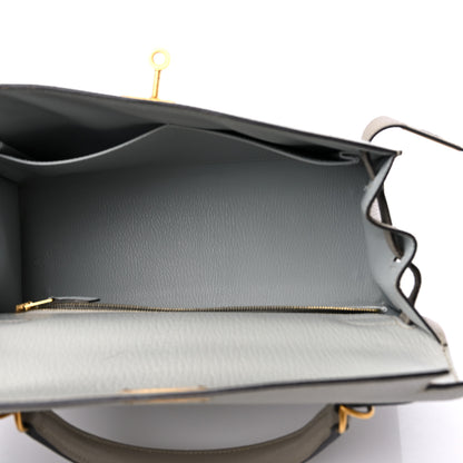 Hermes Chevre Mysore Kelly Sellier 28 Gris Tourterelle Beton 5 of 18