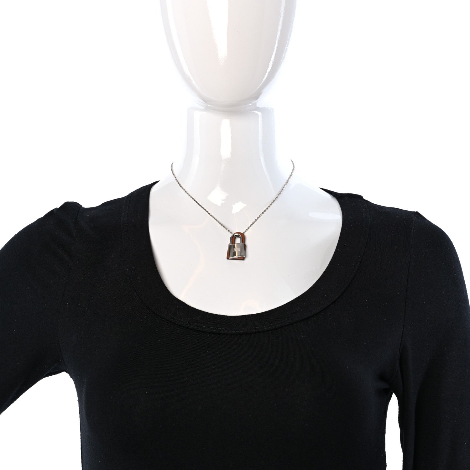 Hermes Swift Small O'Kelly Pendant Necklace Gold 3 of 5