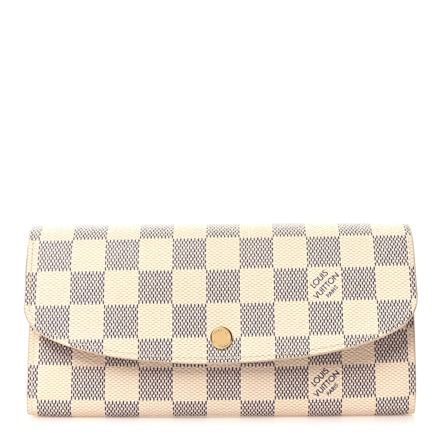 Louis Vuitton Damier Azur Emilie Wallet Rose Ballerine 1 of 8