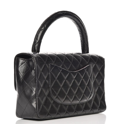 Chanel Lambskin Quilted Medium Rectangular Kelly Flap Bag Black 3 of 11