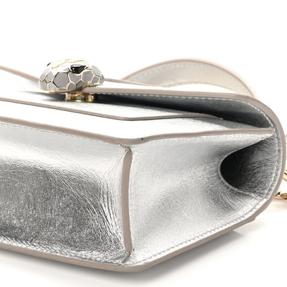 Bulgari Metallic Calfskin Mini Serpenti Forever Top Handle Silver 9 of 9