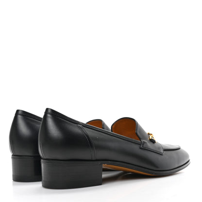 Gucci Jakarta Calfskin Womens Interlocking G Horsebit Loafers 37.5 Black 4 of 9