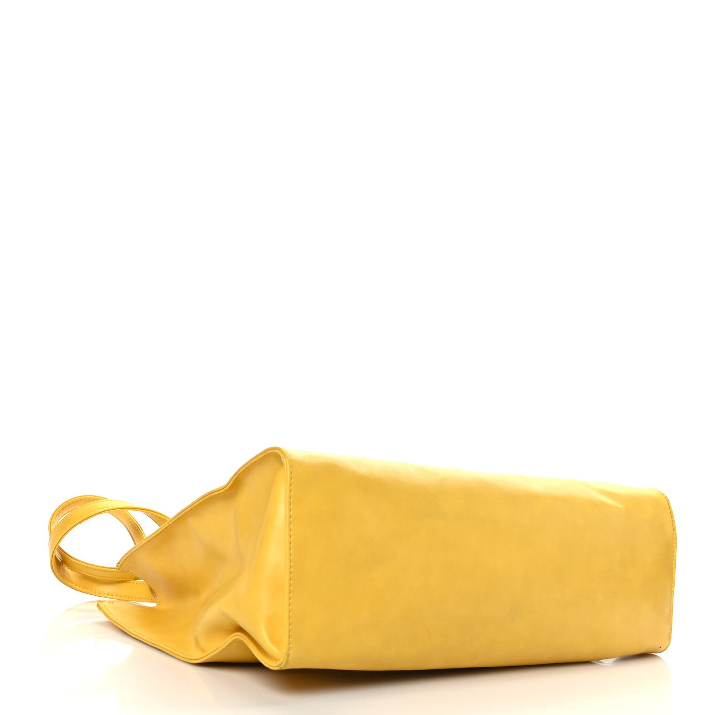 Vegan Leather Medium Shopping Bag Mustard
