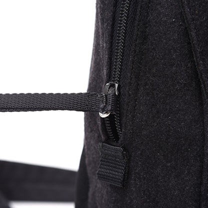 Prada Wool Messenger Satchel Black 15 of 15
