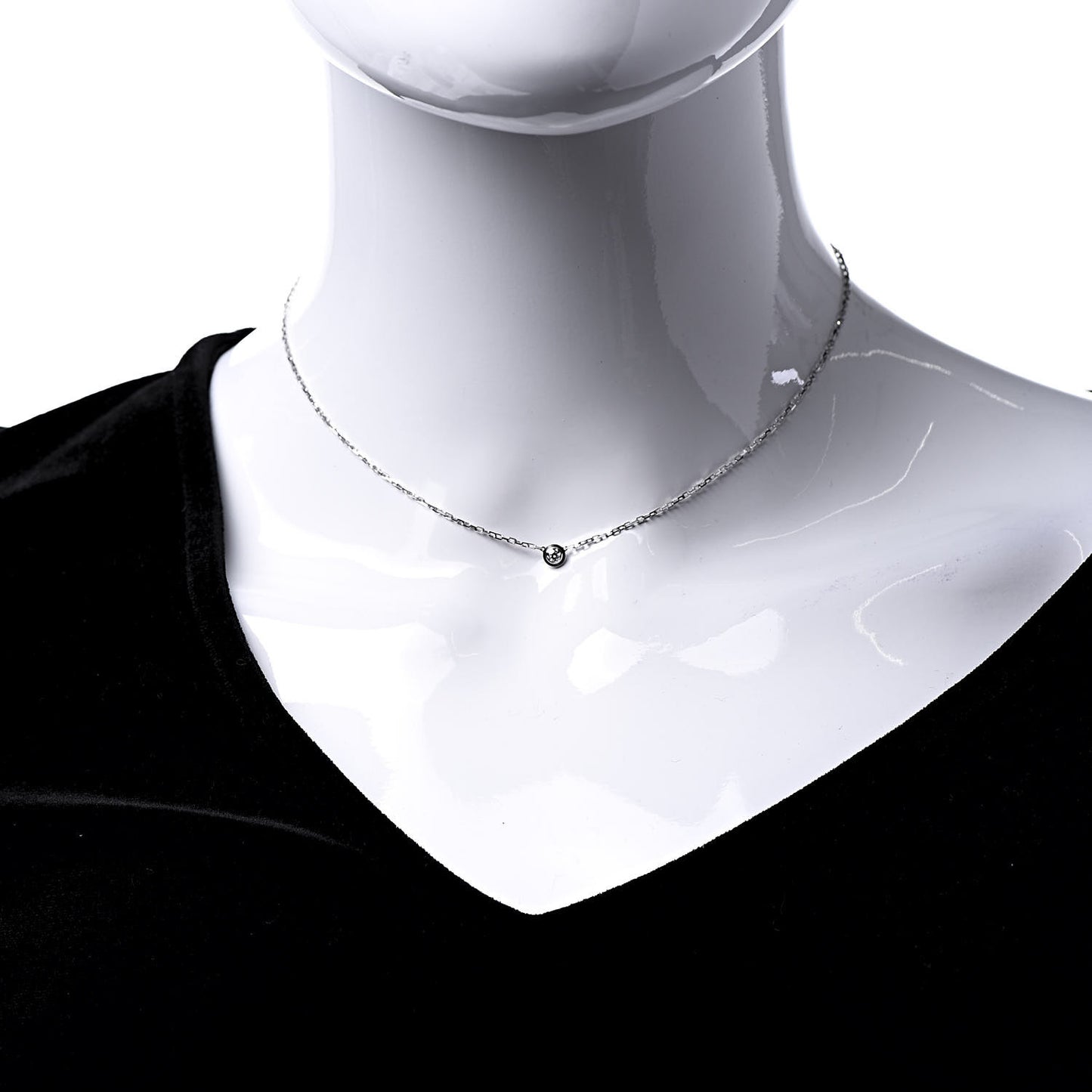 18K White Gold Diamond SM D'Amour Pendant Necklace