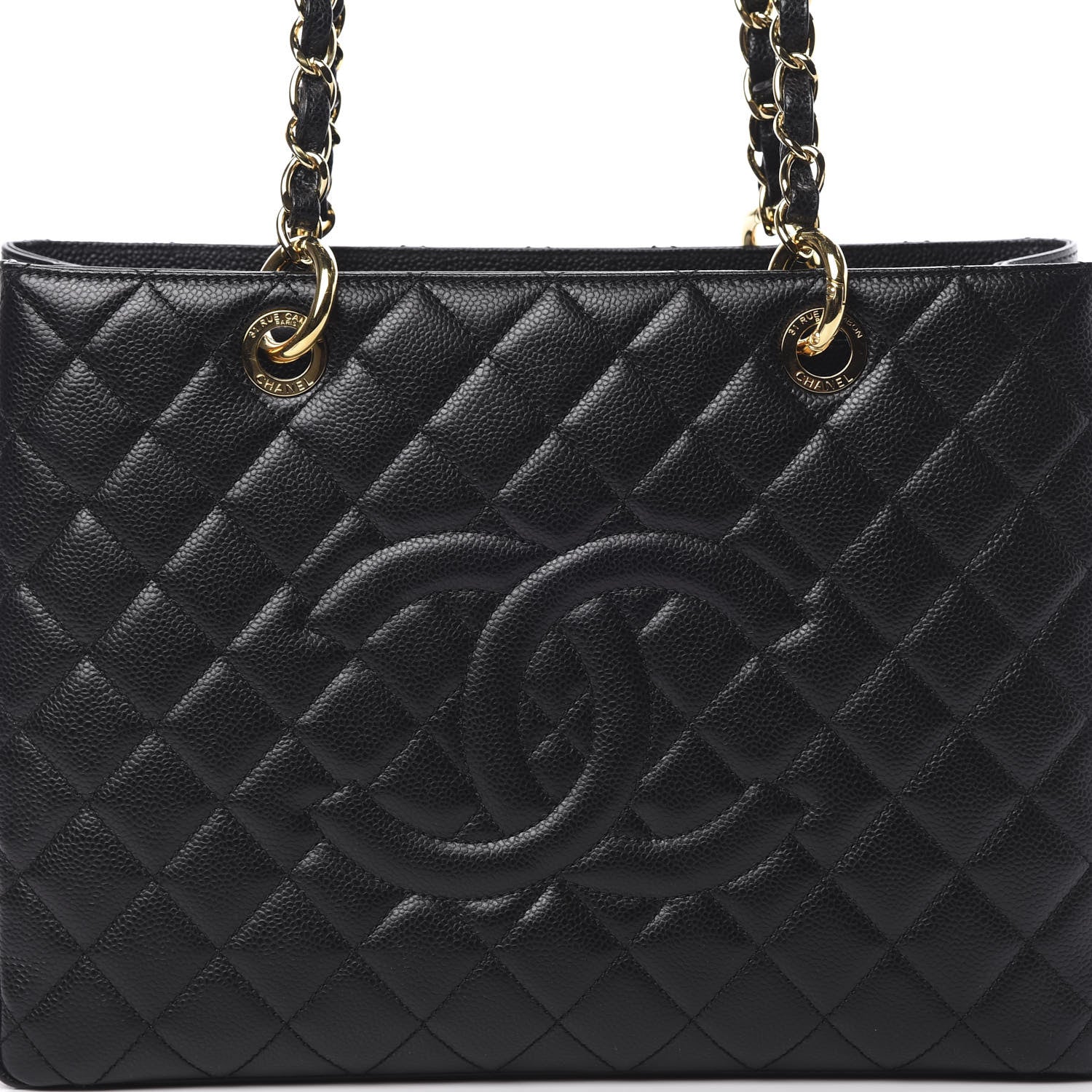 Chanel Caviar Quilted Grand Shopping Tote GST Black 8 of 10