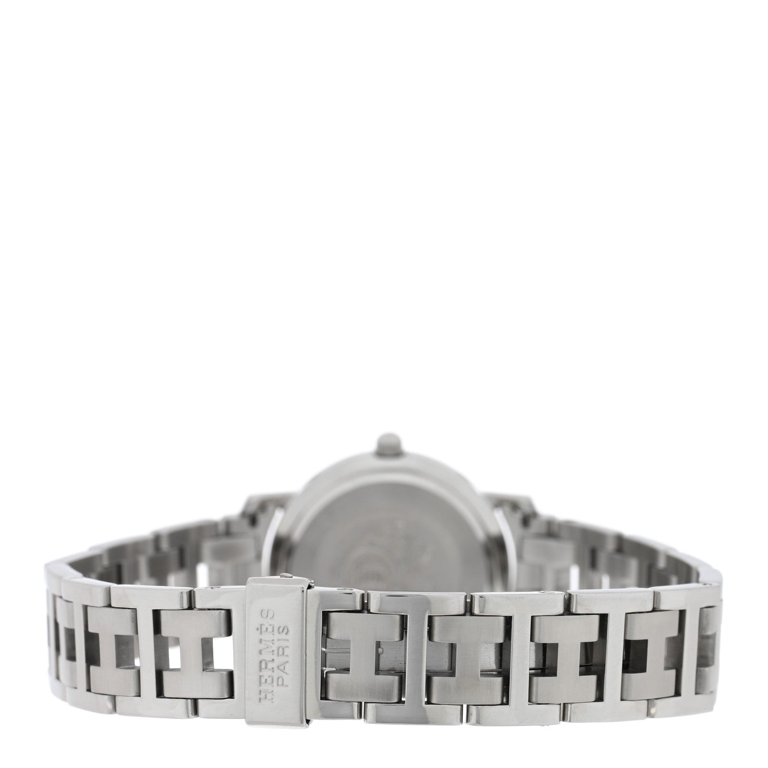 Hermes Stainless Steel 24mm Clipper Quartz Watch Pink 3 of 4
