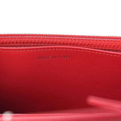 Chanel Patent Calfskin Quilted Boy Wallet On Chain WOC Red 6 of 10