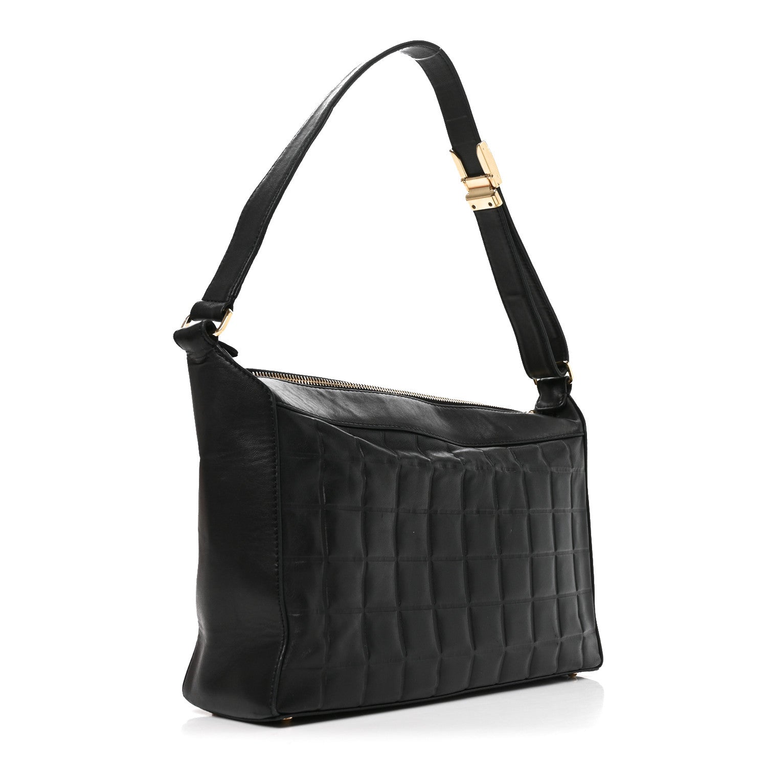 Chanel Lambskin Quilted Medium Chocolate Bar Shoulder Bag Black 2 of 9