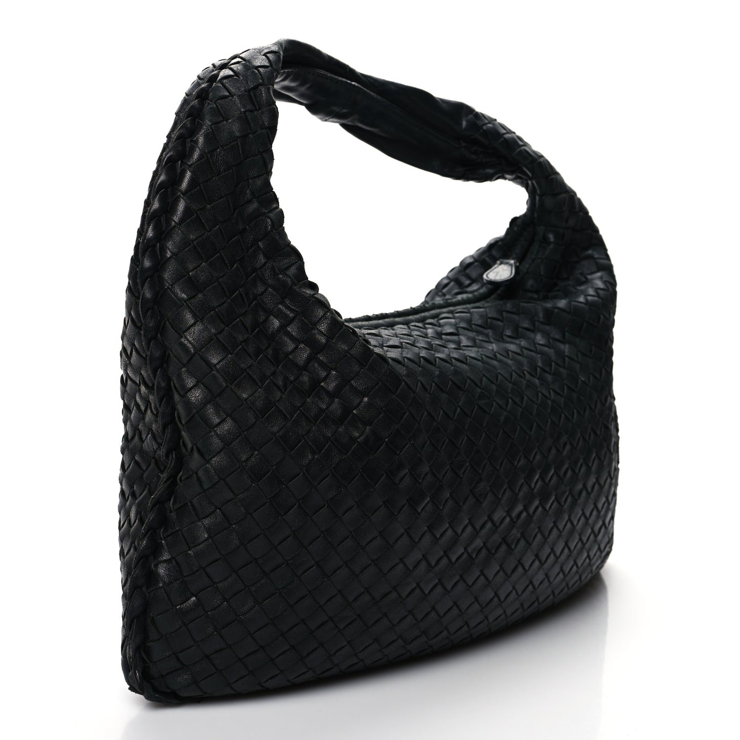 Nappa Intrecciato Medium Veneta Hobo Black