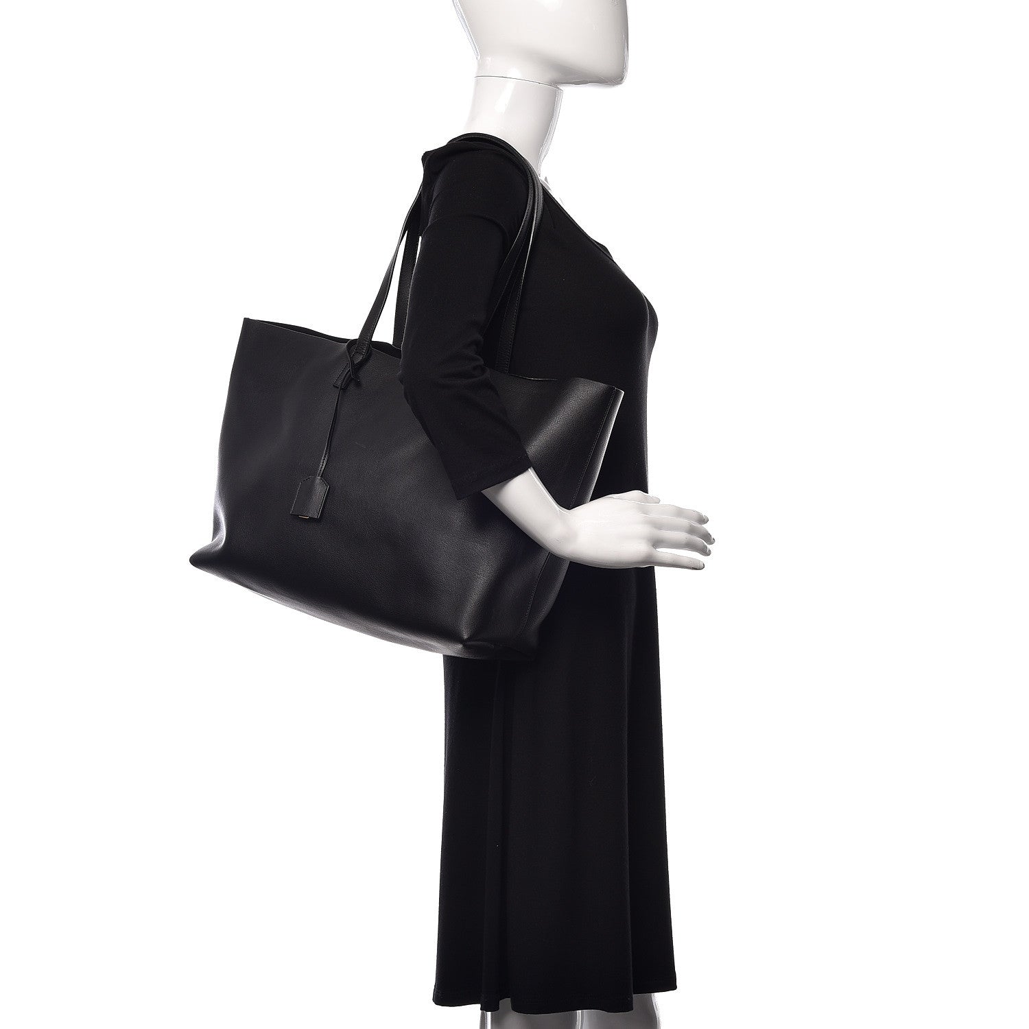 Saint Laurent Calfskin Large Shopping Tote Black 2 of 17