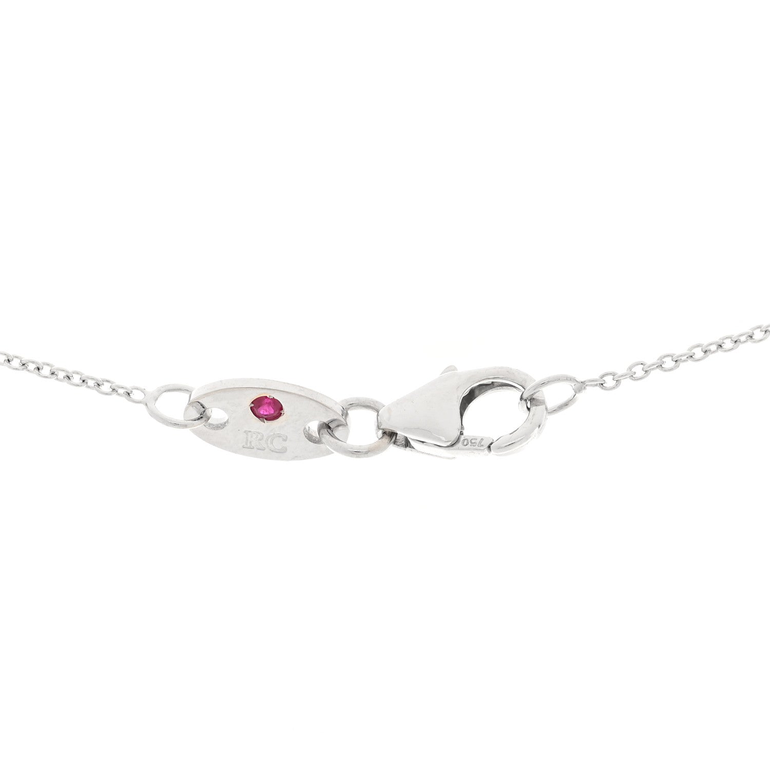 Roberto Coin 18K White Gold Diamond 7 Station Dangle Necklace 4 of 4