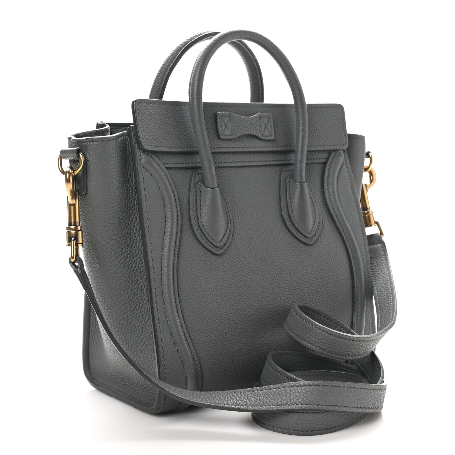 Celine Baby Drummed Calfskin Nano Luggage Kohl 3 of 11