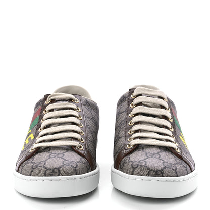 Gucci GG Supreme Monogram Fake/Not Womens Ace Sneakers 35.5 Beige New Shamarock Brown Sugar 2 of 8