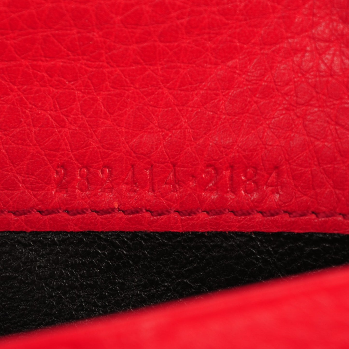 Pebbled Calfskin Soho Continental Wallet Red