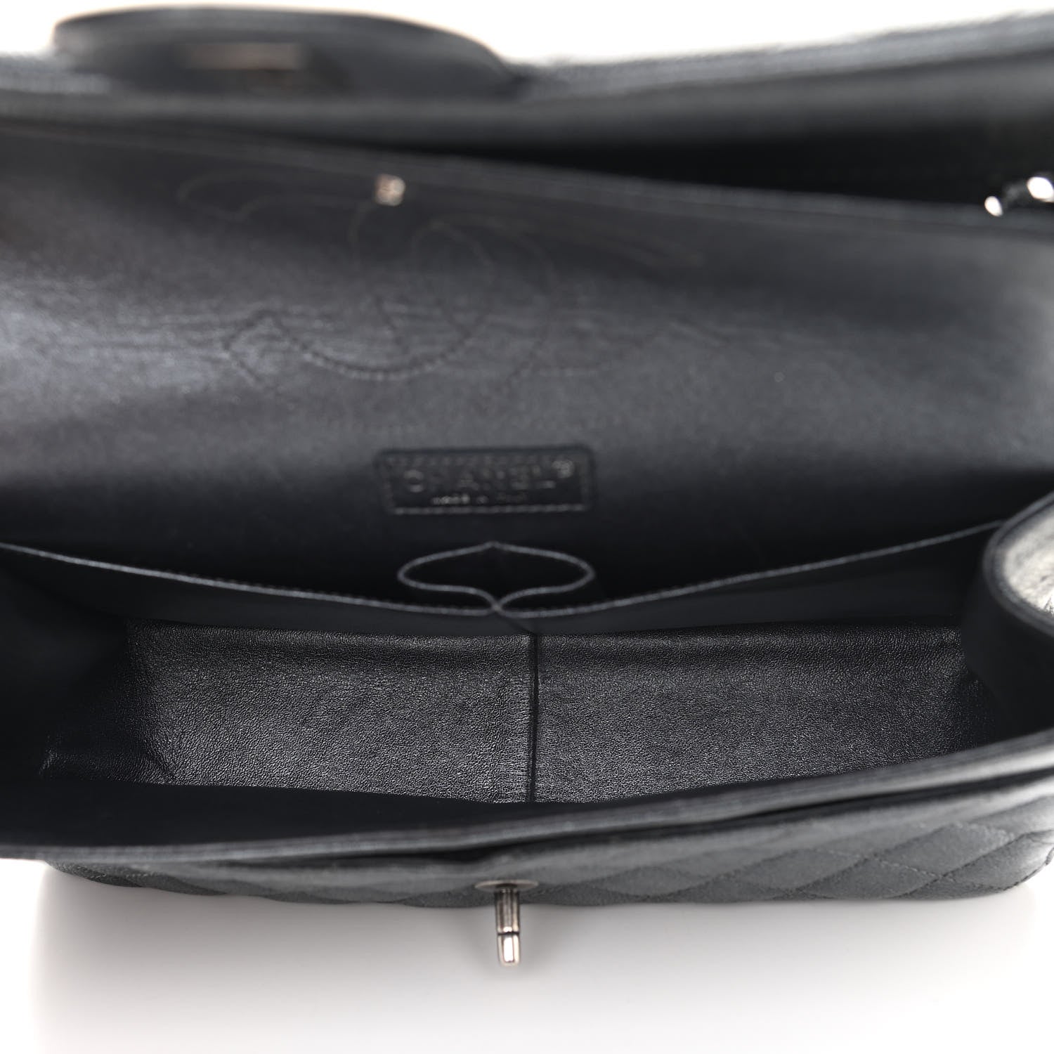 Chanel Metallic Caviar Quilted Jumbo Double Flap Dark Grey 5 of 16