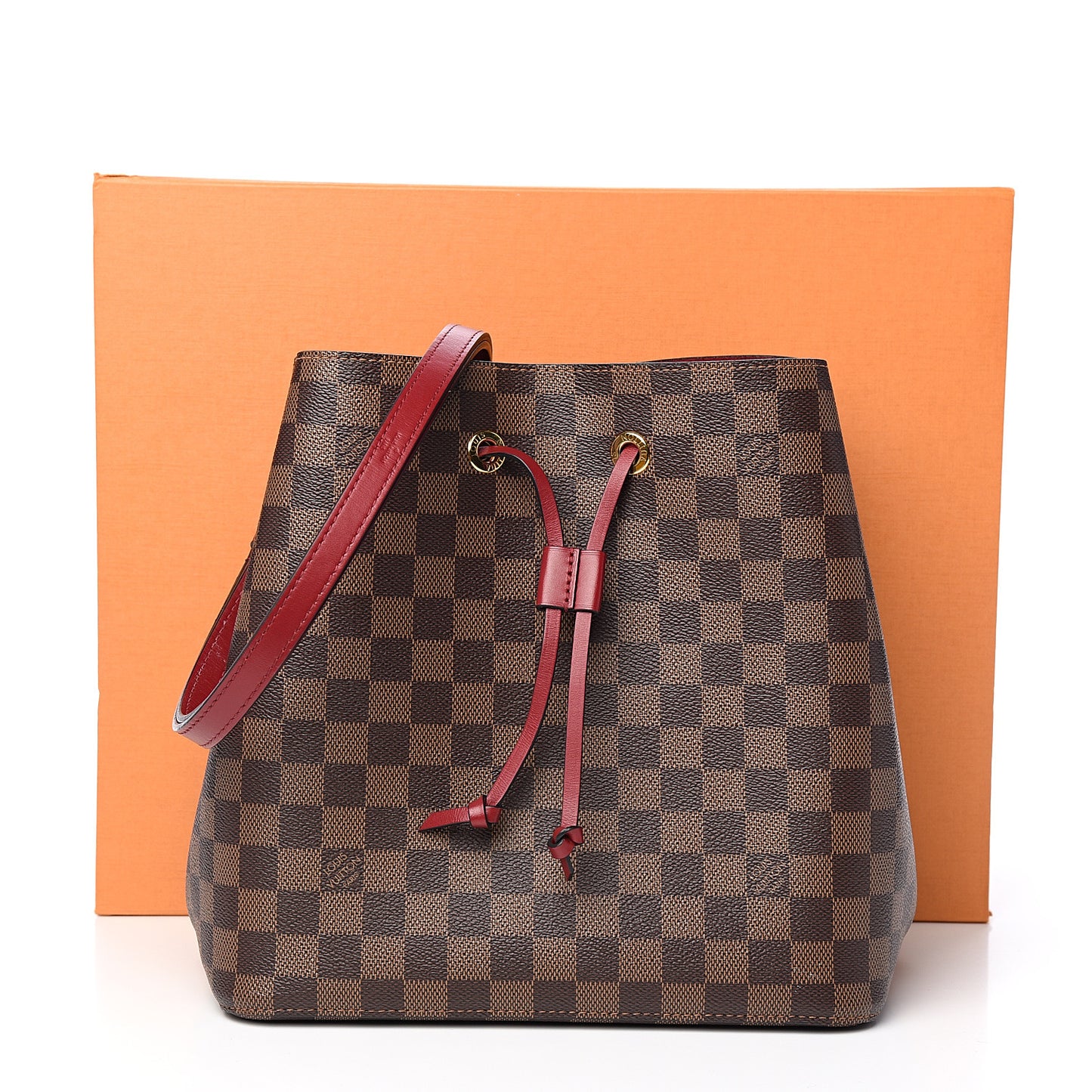 Damier Ebene Neonoe MM Cherry Berry