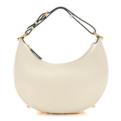 Fendi Vitello Grace Matte Small Fendigraphy Hobo Bag White Ice 1 of 10