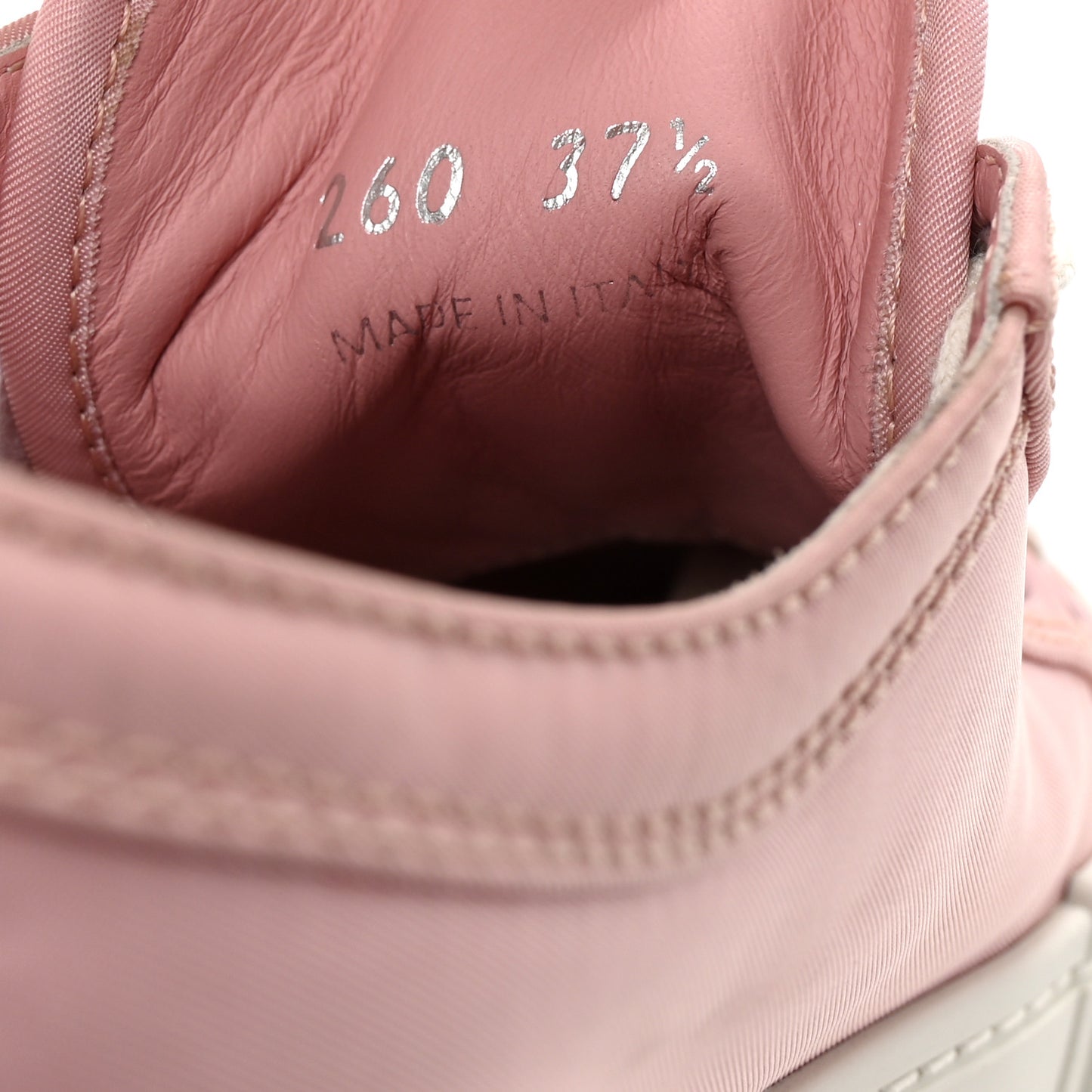 Re-Nylon Gabardine Triangle Logo Double Wheel 50mm Sneakers 37.5 Alabastro