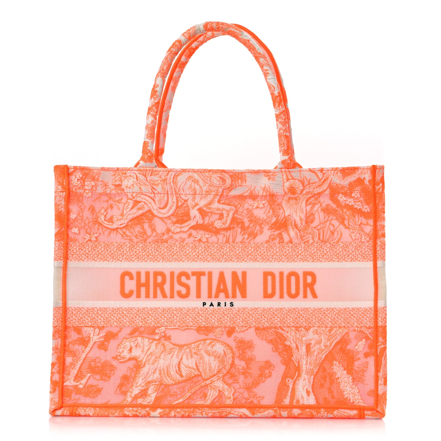 Christian Dior Transparent Canvas Embroidered Medium Dioriviera Toile De Jouy Book Tote 1 of 15