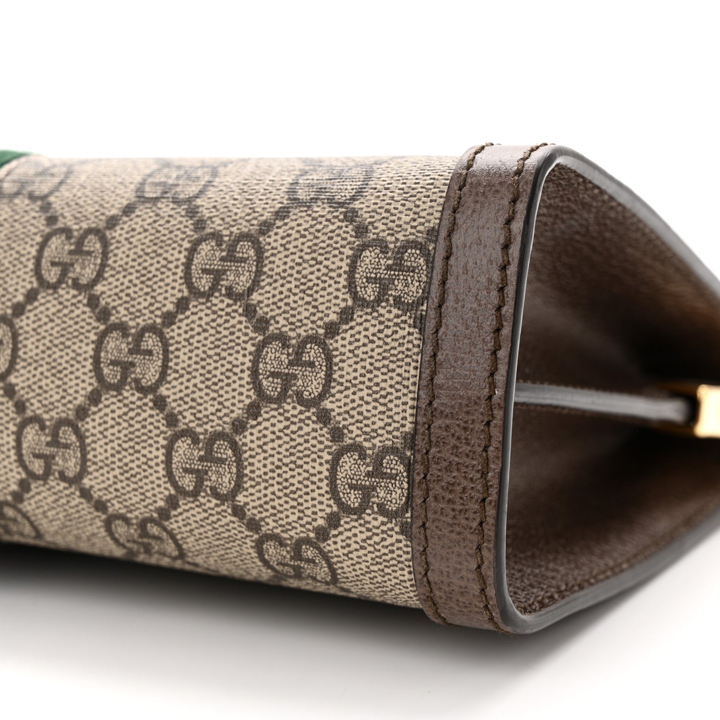 GG Supreme Monogram Web Small Ophidia Chain Shoulder Bag Brown