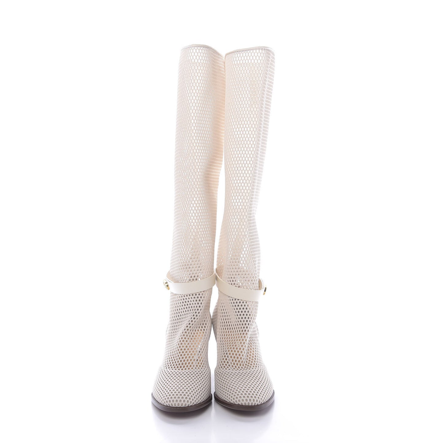 Empriente Mesh Montaigne Knee Boots 38.5 Off White